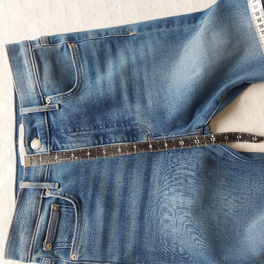 Aritzia Denim Forum The Lola High Rise Skinny Jeans Split Hem Size 28 Stretch - Picture 7 of 9